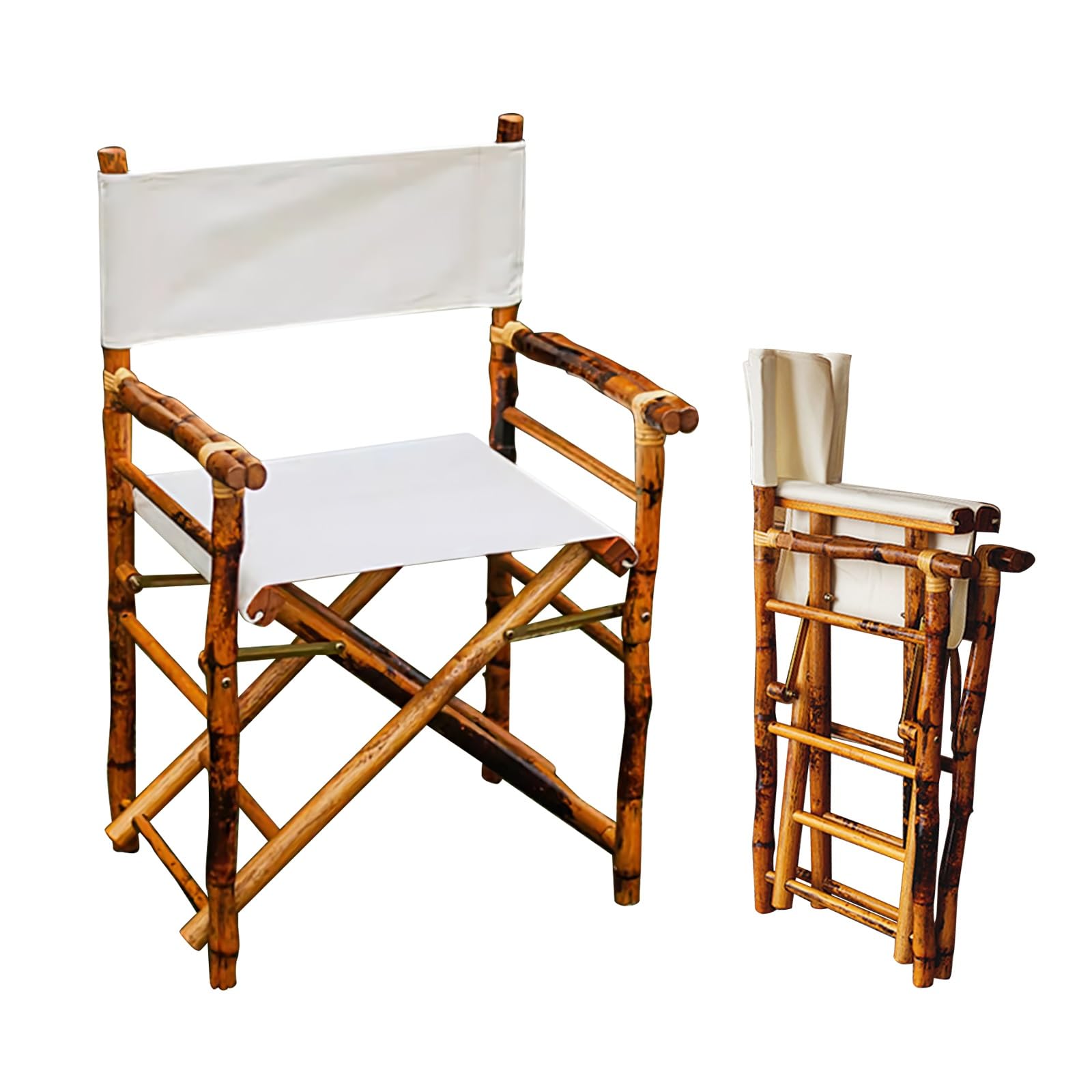 Amazon.com: Bamboo Folding Chairs Set of 2 - Indoor Outdoor